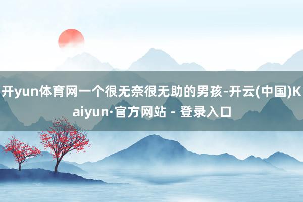 开yun体育网一个很无奈很无助的男孩-开云(中国)Kaiyun·官方网站 - 登录入口