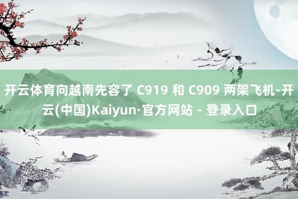 开云体育向越南先容了 C919 和 C909 两架飞机-开云(中国)Kaiyun·官方网站 - 登录入口