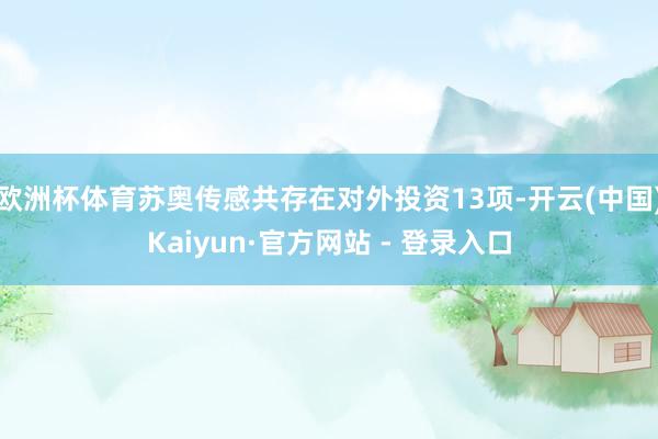 欧洲杯体育苏奥传感共存在对外投资13项-开云(中国)Kaiyun·官方网站 - 登录入口