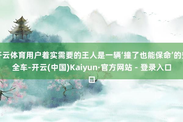 开云体育用户着实需要的王人是一辆‘撞了也能保命’的安全车-开云(中国)Kaiyun·官方网站 - 登录入口